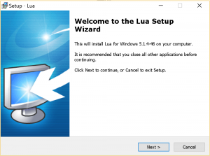 Lua setup on Windows